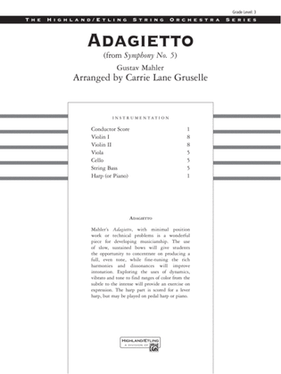 Book cover for Adagietto from Symphony No. 5: Score