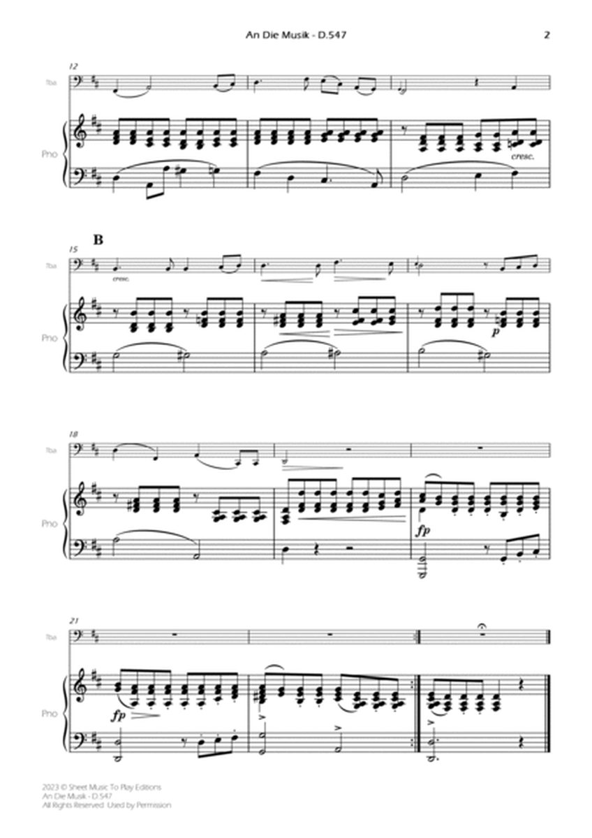 An Die Musik - Tuba and Piano (Full Score and Parts) image number null