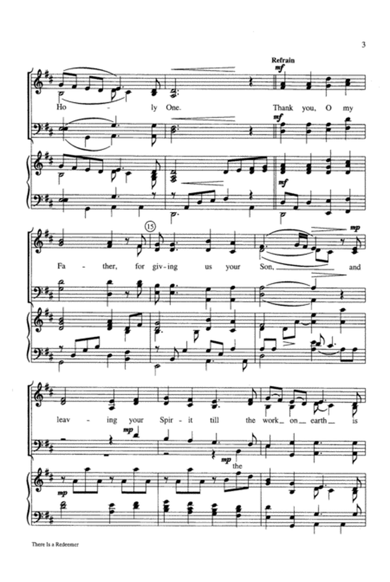 There Is a Redeemer by Melody Green 4-Part - Sheet Music