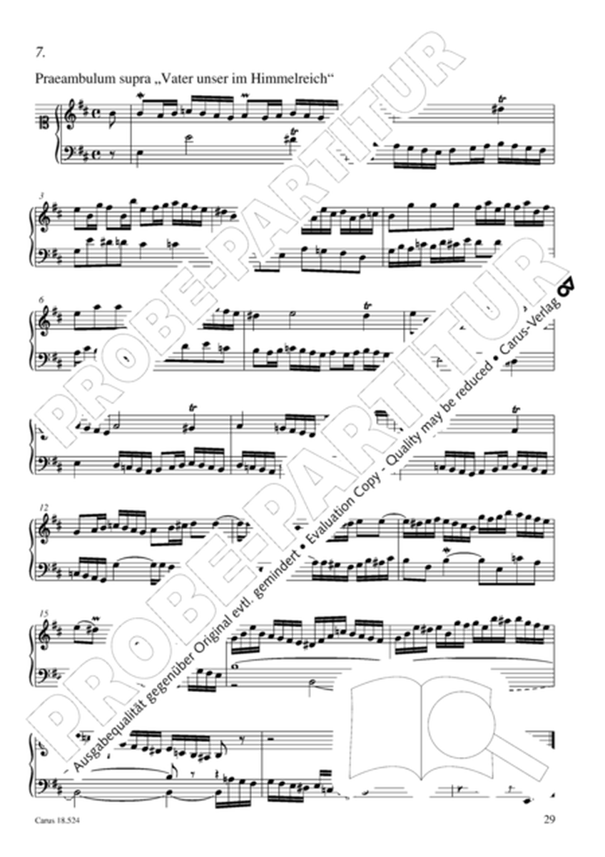 Chorale arrangements. First part of the Clavier-Ubung