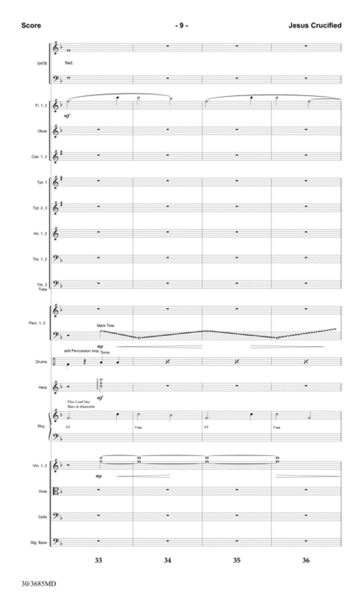 Jesus Crucified - Orchestral Score and Parts