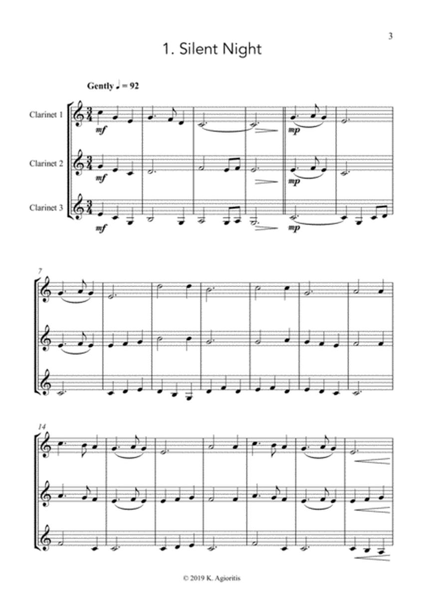 Carols for Three - Fifteen Traditional Carols for Clarinet Trio image number null