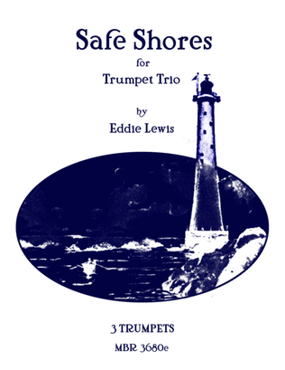 Book cover for Safe Shores for Trumpet Trio by Eddie Lewis