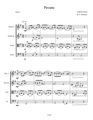 Book cover for Pavane (String Quartet)
