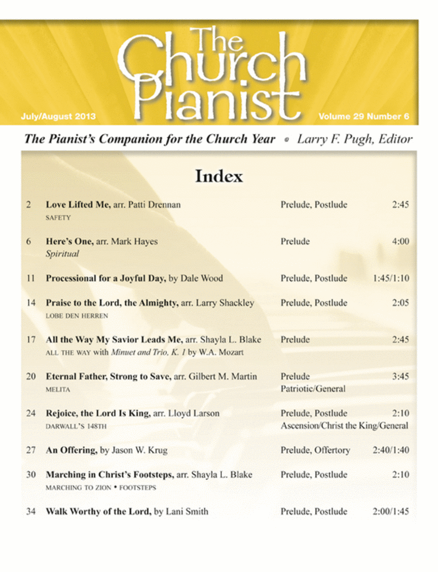 The Church Pianist Jul/Aug 2013 - Magazine Issue