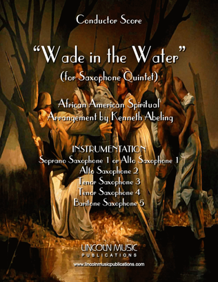 Book cover for Wade in the Water (for Saxophone Quintet SATTB or AATTB)