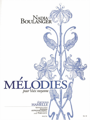 Book cover for Melodies Recueil Pour Voix Moyenne