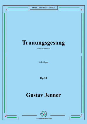Book cover for Jenner-Trauungsgesang,in B Major,Op.10
