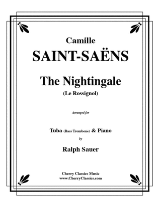 Book cover for The Nightingale (Le Rossignol) for Tuba or Bass Trombone & Piano