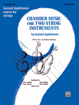 Book cover for Chamber Music for Two String Instruments, Book 1