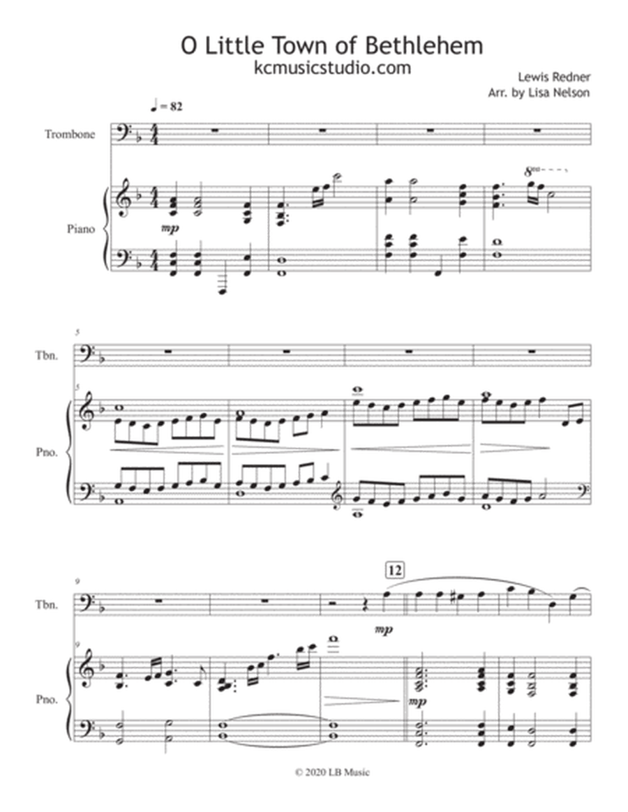 O Little Town of Bethlehem - Advanced Trombone and Piano image number null
