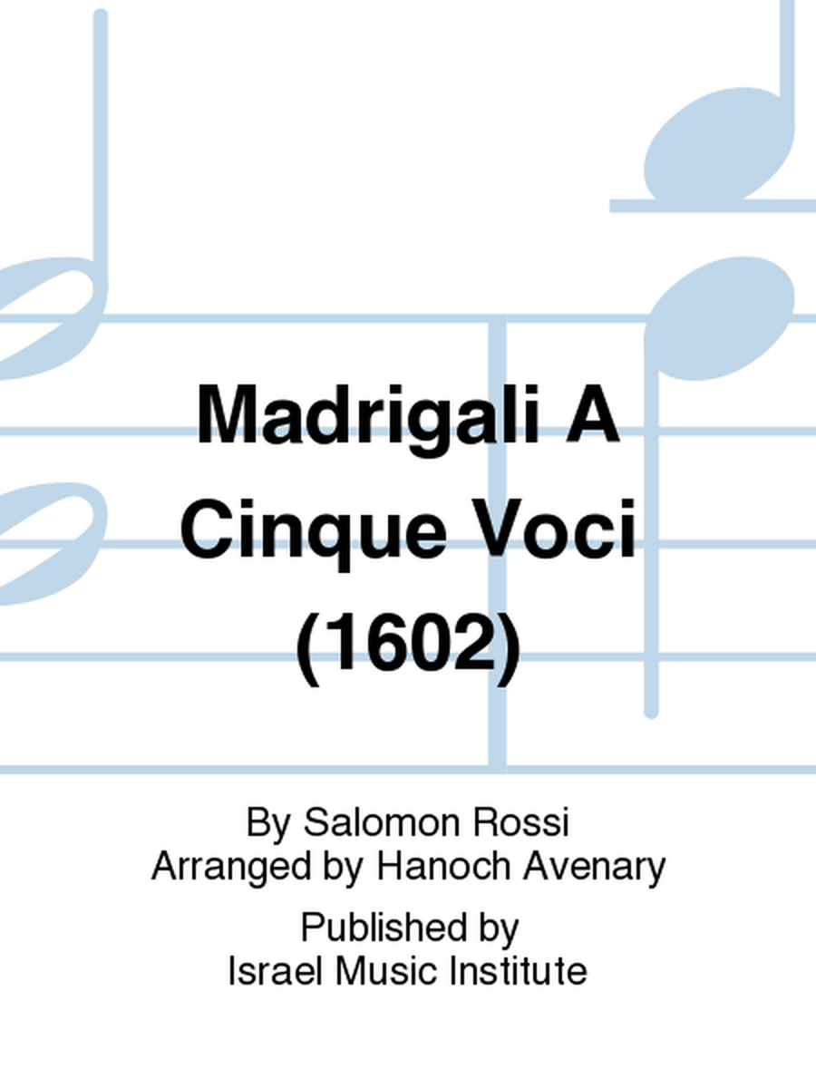 Il Secondo Libro De Madrigali A Cinque Voci