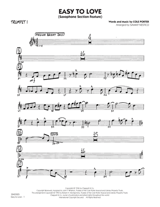 Book cover for Easy to Love (arr. Sammy Nestico) - Trumpet 1