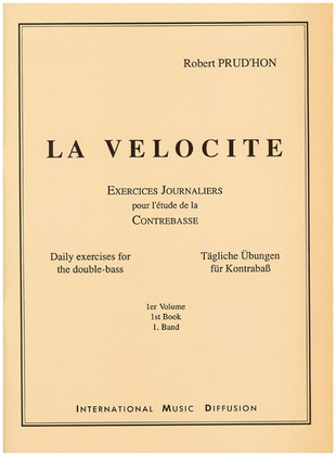 Book cover for La Velocite - Volume 1