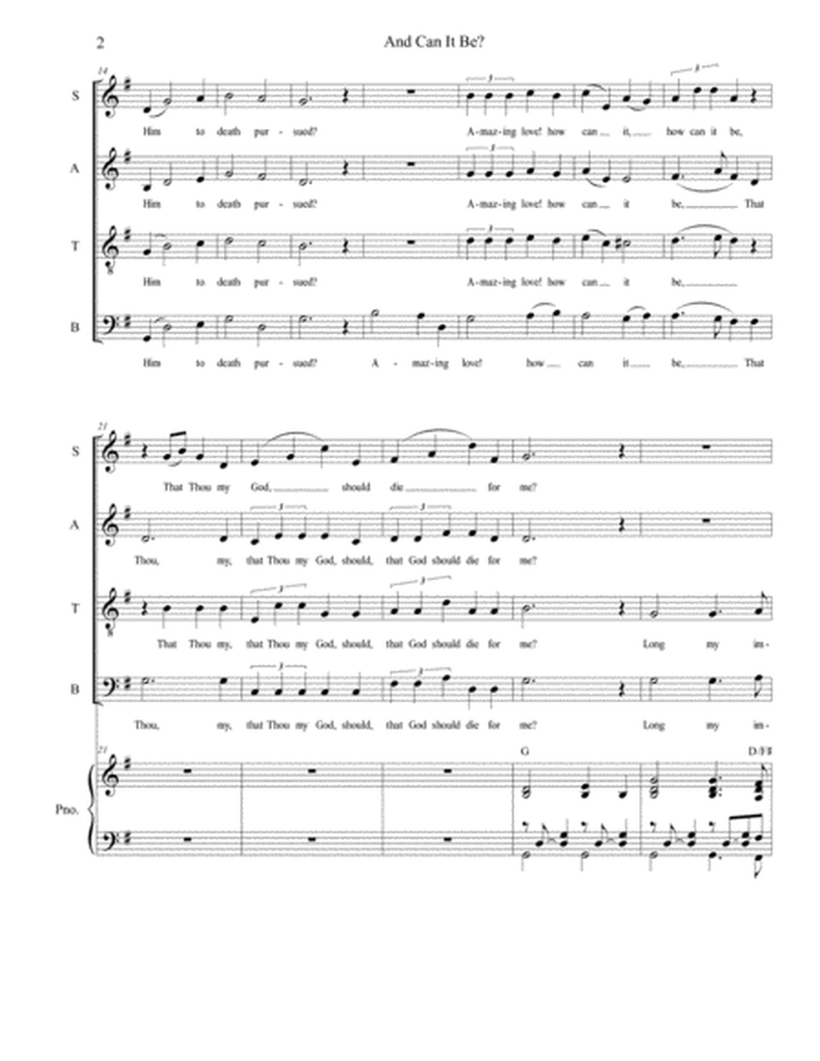 And Can It Be? (with "Amazing Grace") (for SATB) image number null