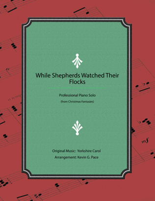 Book cover for While Shepherds Watched Their Flocks - Advanced Piano Solo