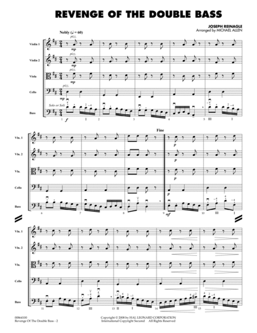 Revenge of the Double Bass - Full Score