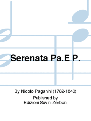 Book cover for Serenata Pa.E P.