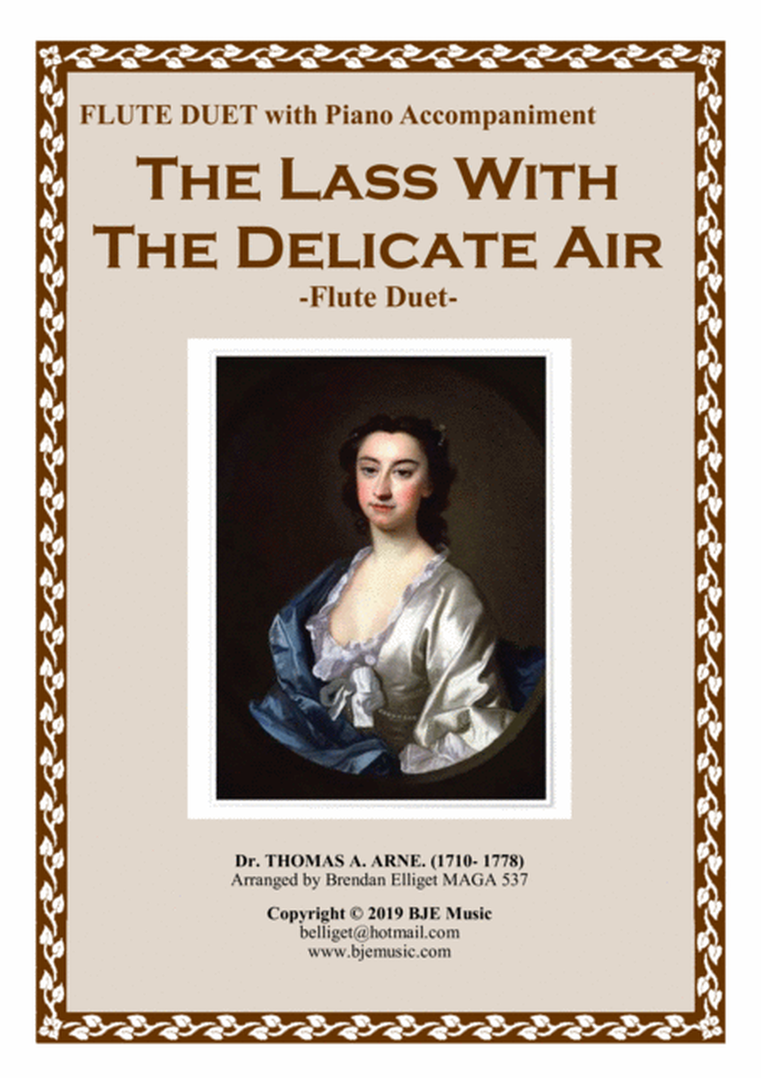 The Lass With The Delicate Air - Flute Duet with Piano accompaniment Score and Parts PDF image number null