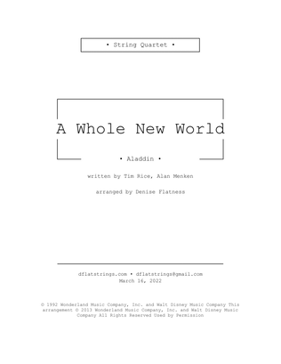 Book cover for A Whole New World