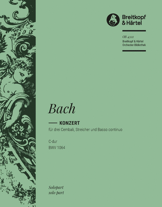 Book cover for Harpsichord Concerto in C major BWV 1064