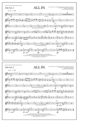 Book cover for ALL IN (arr. Tom Wallace) - Alto Sax 2