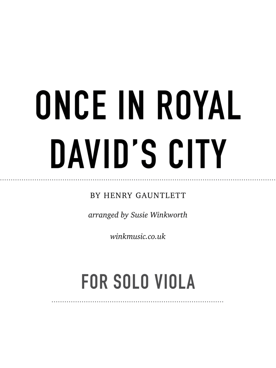 Once In Royal David's City image number null