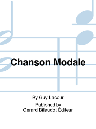 Book cover for Chanson Modale