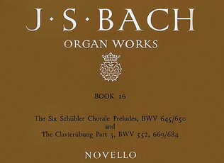 Book cover for J.S. Bach: Organ Works Book 16