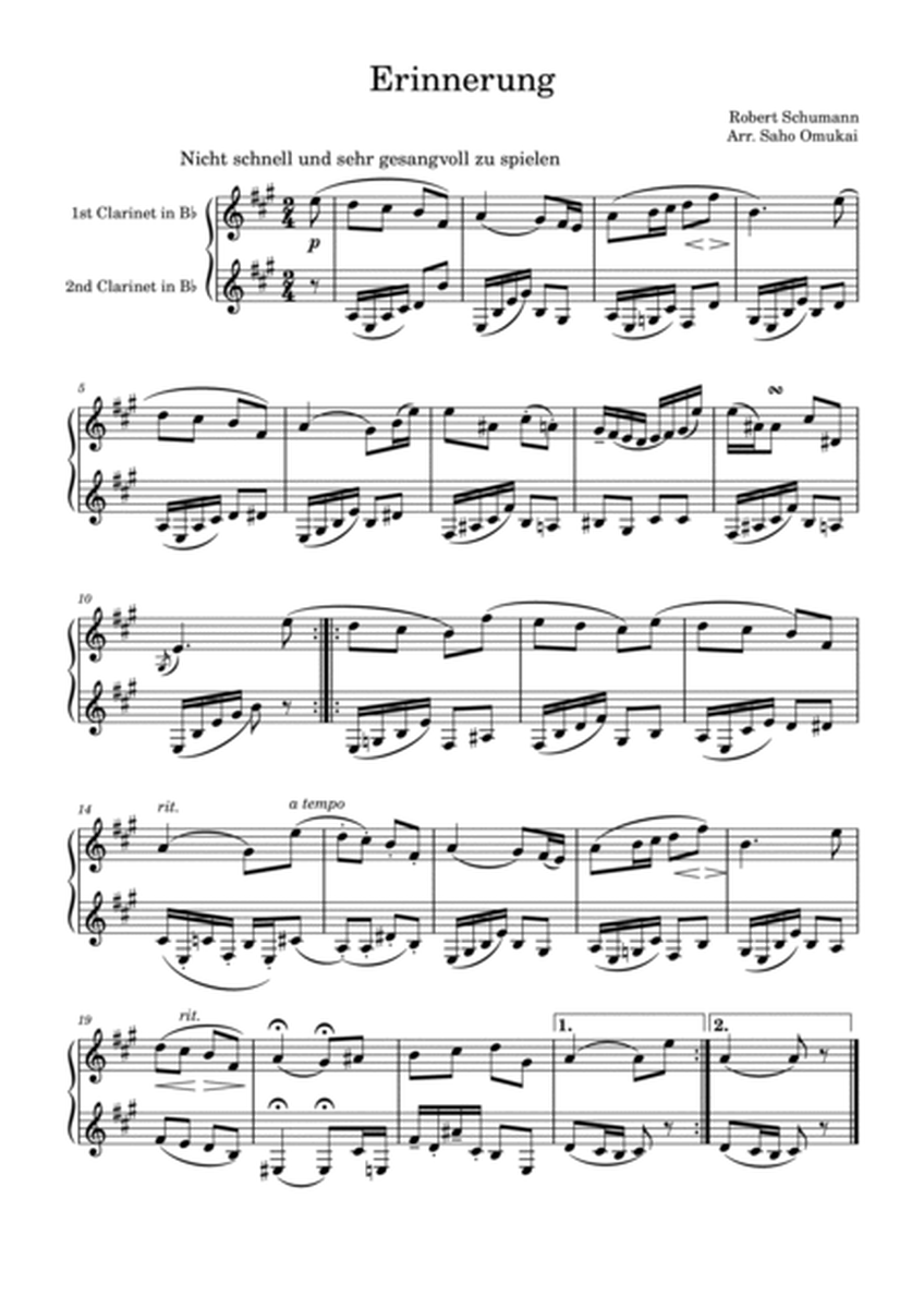 R.Schumann: 15 Stücke for two clarinets