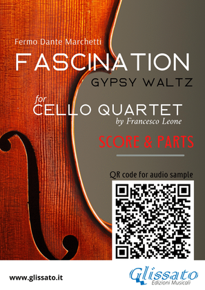 Book cover for Fascination (Gypsy Waltz) for Cello Quartet (score and parts)