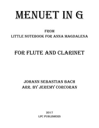 Menuet in G for Flute and Clarinet