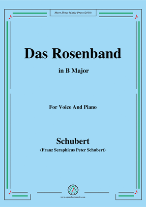 Book cover for Schubert-Das Rosenband(The Rosy Ribbon),Ver.II,in B Major