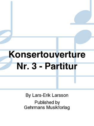 Book cover for Konsertouverture Nr. 3 - Partitur