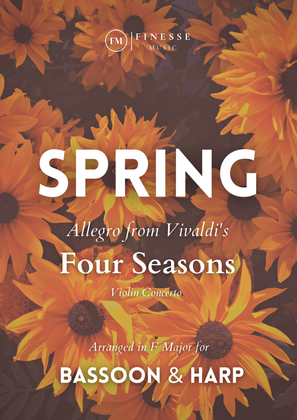 Book cover for DUET - Four Seasons Spring (Allegro) for BASSOON and PEDAL HARP - F Major