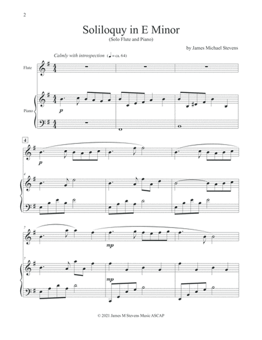 Soliloquy in E Minor - Flute & Piano image number null