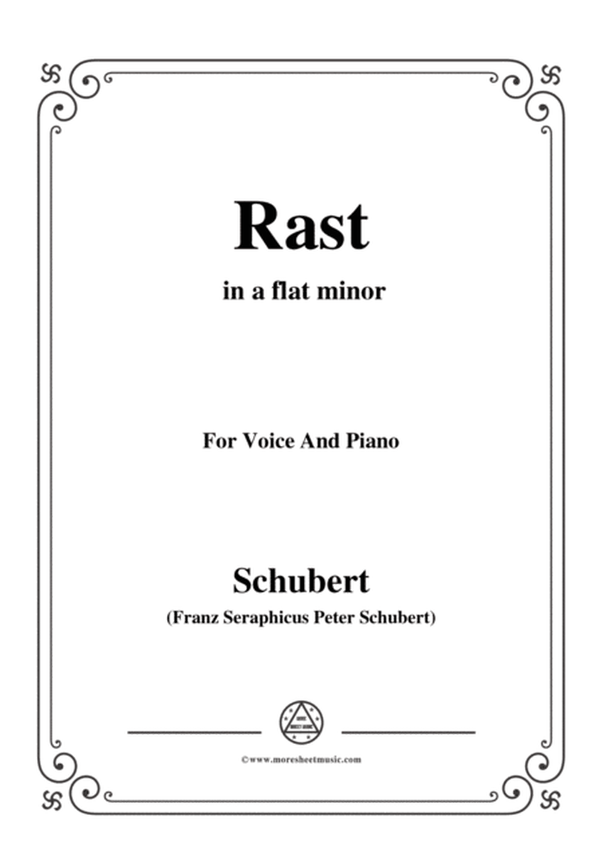 Schubert-Rast,from 'Winterreise',Op.89(D.911) No.10,in a flat minor,for Voice&Piano image number null