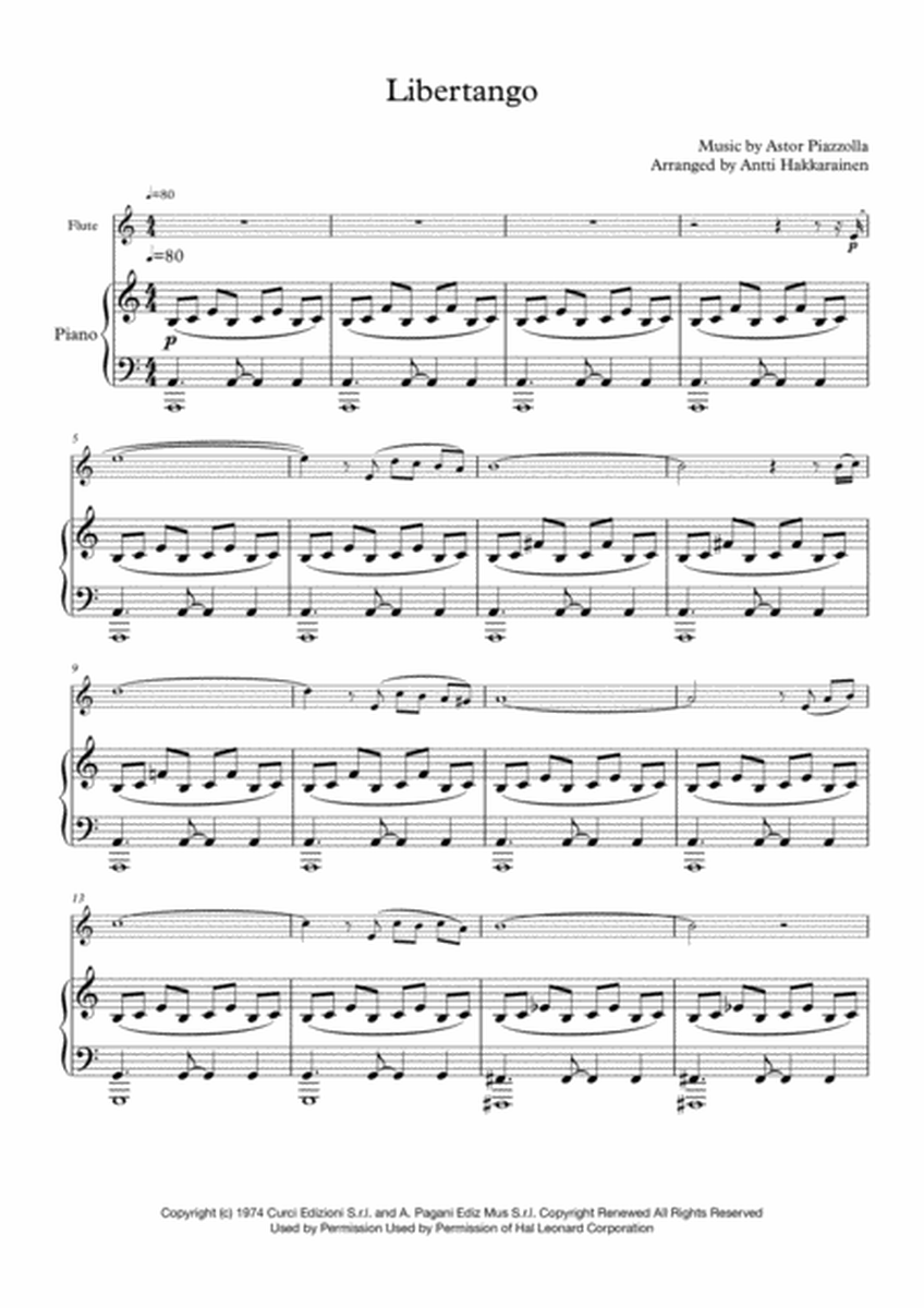 Libertango - Flute & Piano