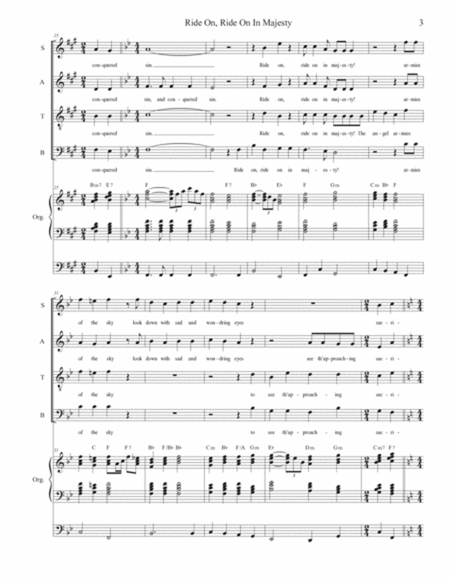 Ride On, Ride On In Majesty (Vocal Quartet - (SATB) image number null
