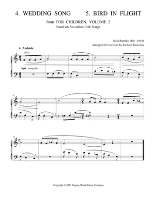 Book cover for For Children, Volume 2: 4. Wedding Song, 5. Bird in Flight