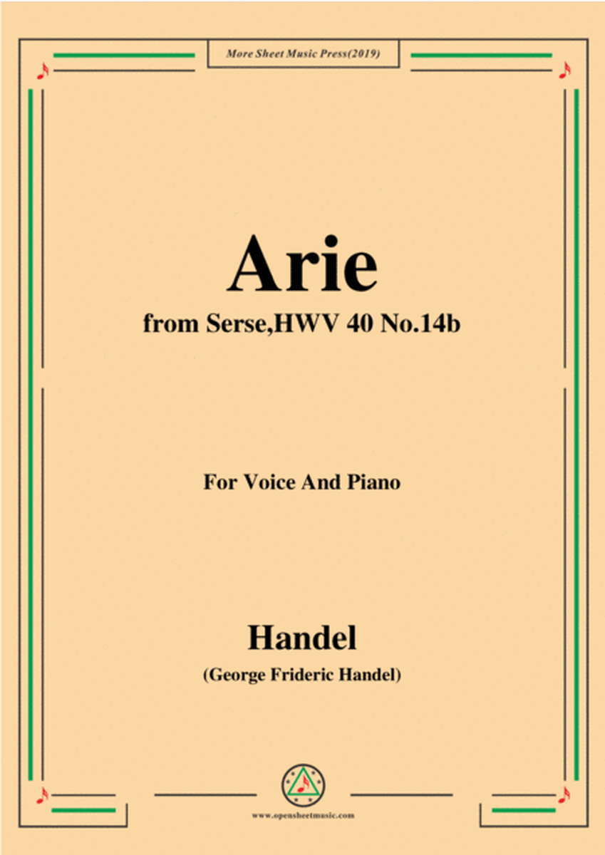 Handel-Arie,from Serse HWV 40 No.14b,for Voice&Piano image number null