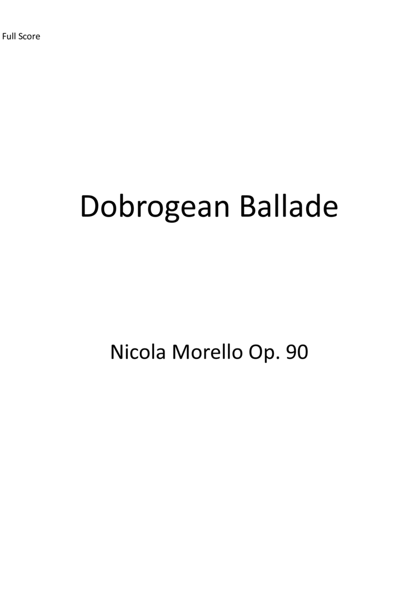 Dobrogean Ballad