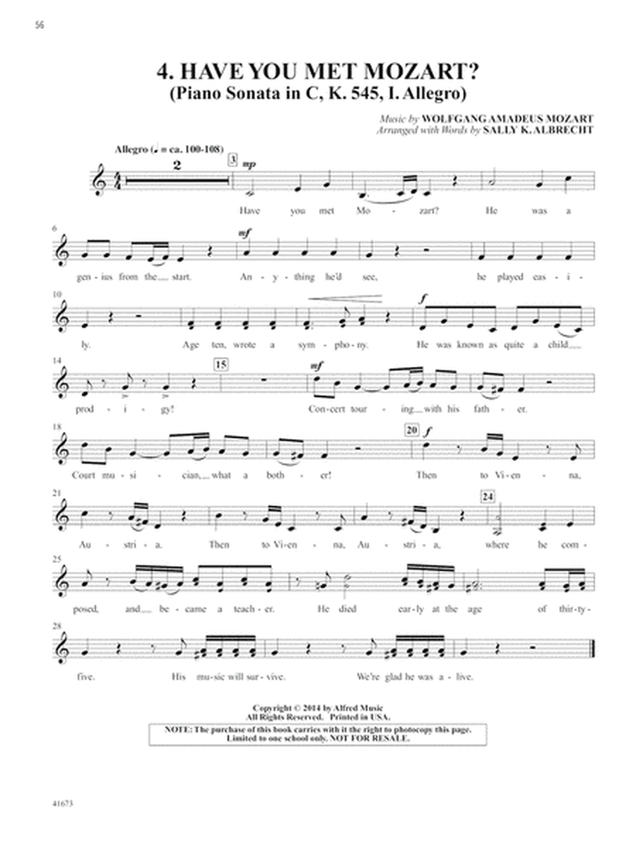 Composer Songs by Anna Laura Page Unison Choir - Sheet Music