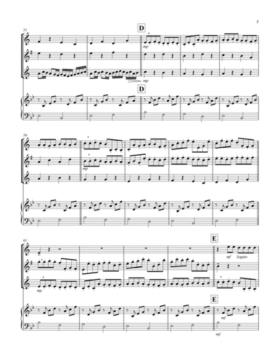 Canon (Pachelbel) (Bb) (Saxophone Trio - 1 Sop, 1 Alto, 1 Tenor), Keyboard)
