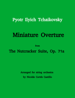Book cover for Tchaikovsky - Miniature Overture (The Nutcracker) for String orchestra