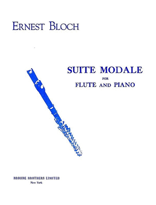 Book cover for Bloch - Suite Modale Flute/Piano
