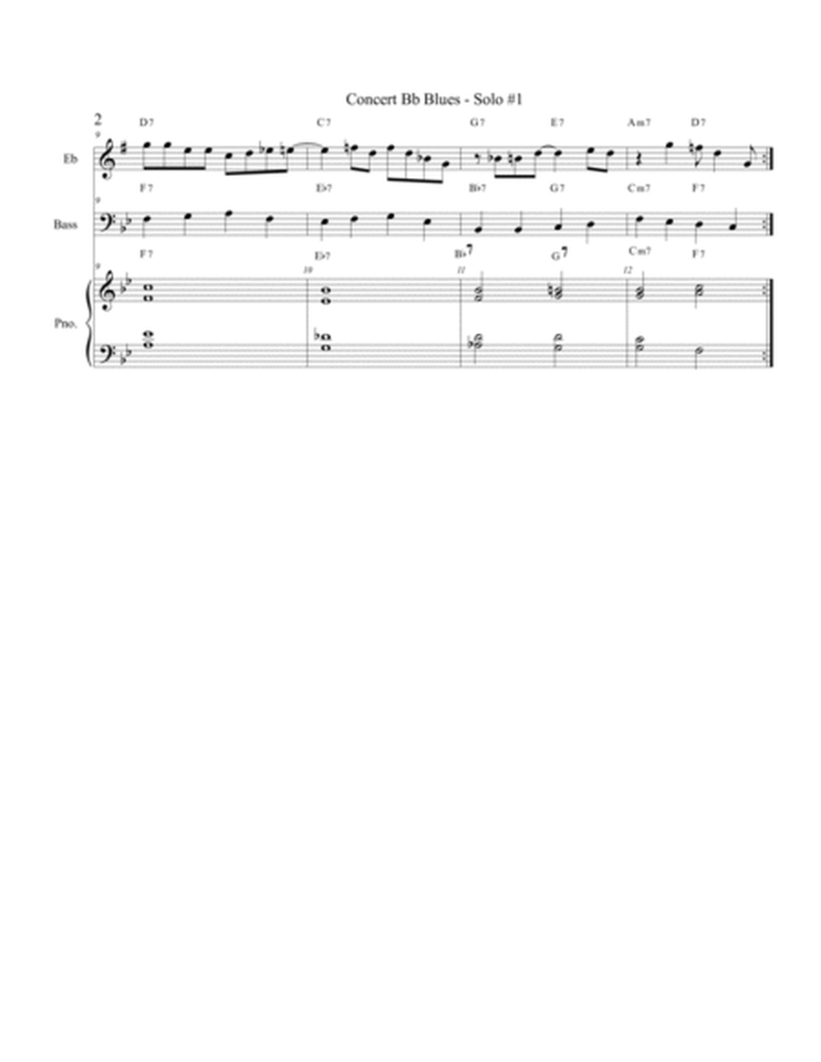 Concert Bb Blues Solo #1 - 12 Bar Blues w/ Rhythm Section - Eb Instruments image number null