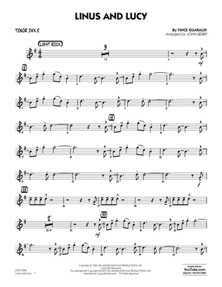 Book cover for Linus and Lucy (arr. John Berry) - Tenor Sax 2
