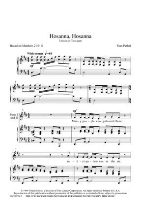 Book cover for Hosanna, Hosanna