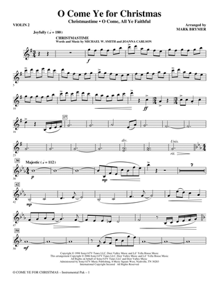 O Come Ye For Christmas (Medley) - Violin 2